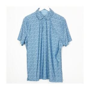 Ben Sherman Sport Polo in Blue Guitar Print